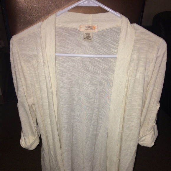 Route 66 Sweaters - White sheer cardigan